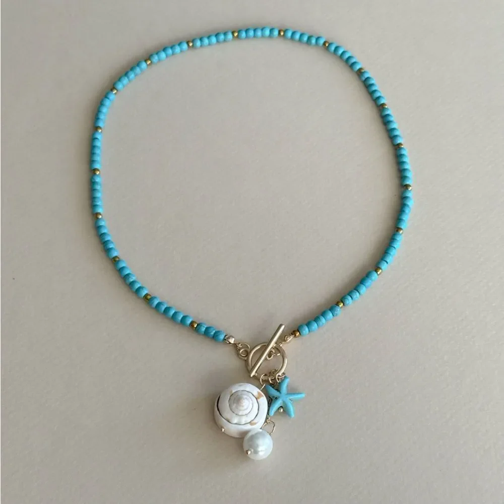 Seashell Beaded Necklace N1778